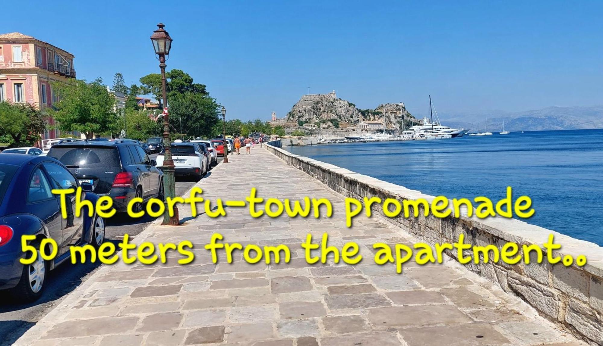 Aay- Best Corfu Town & Sea Apart 2Bedroom Renovated + Lift / Comfy&Design+Wifi Dış mekan fotoğraf